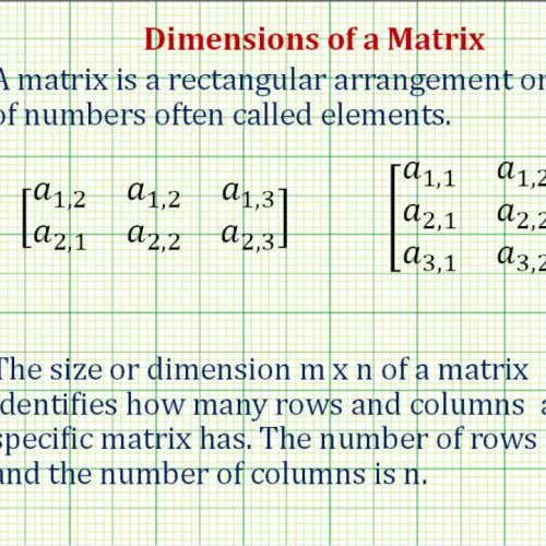 Matrix Dimensions Ex