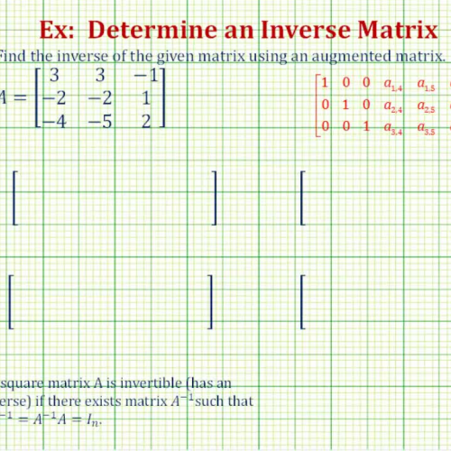 Matrix Inverse3_3 Augmented Ex1
