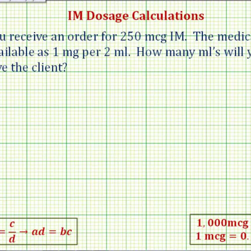 I M Dosage Conversion Ex1