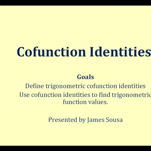 Co Function Identities