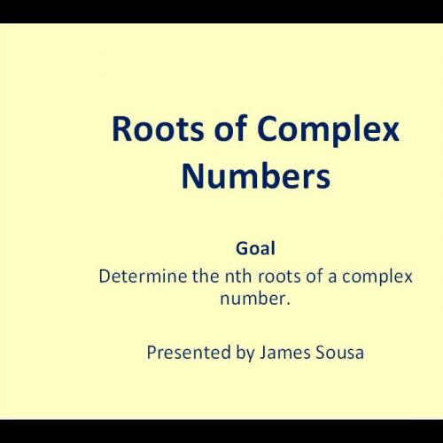 Complex Num Roots