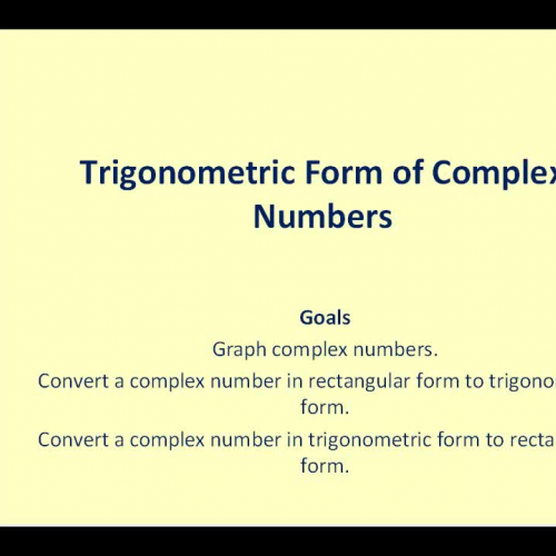 Complex Num Trig Form