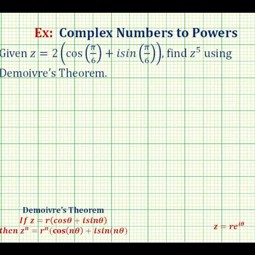 Complex Power Demoives Thm Ex