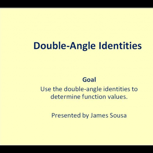 Double Angle Identity