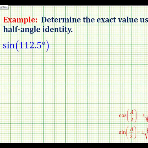 Half Angle Sine Example
