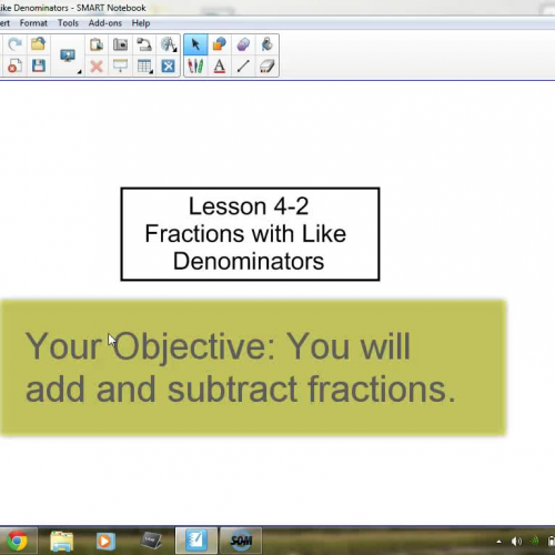 4-2 Fractions With Like Denominators