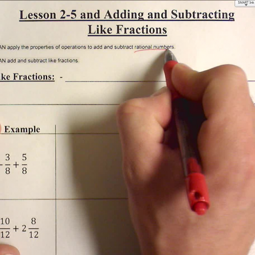 Adding and Subtracting Like Fractions