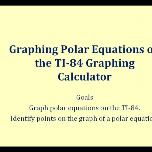 Polar Graph T I84