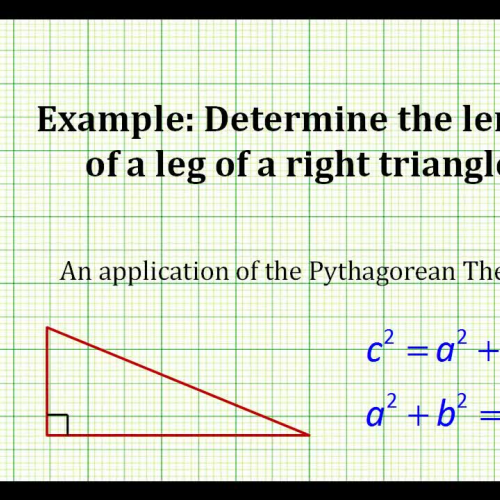 Pythagorean Thm Leg Example