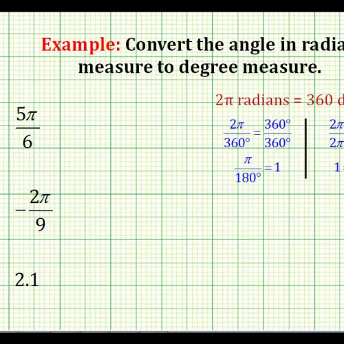Radian To Degree Examples