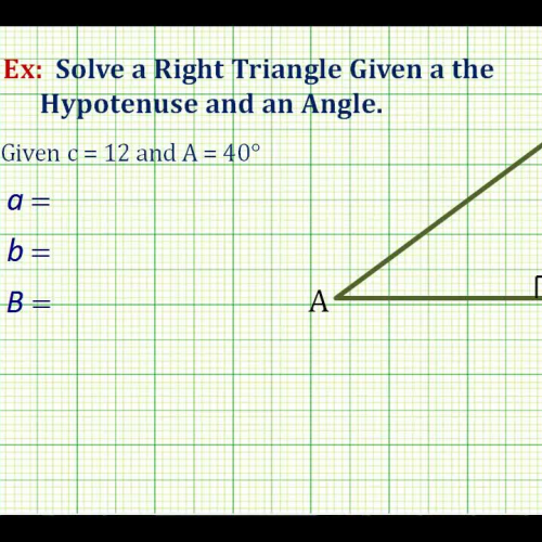 Solve Rt Triangle Angle Hyp Ex