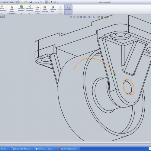 wheel assembly - axle support