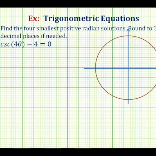 Trig Equation C S C(4x)approx Radian Solution