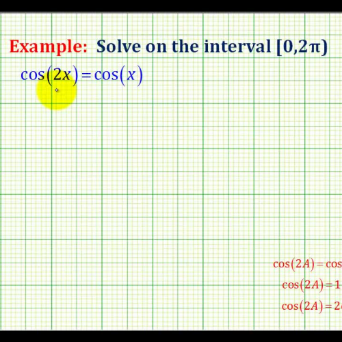 Trig Equation Double Angle Ex1