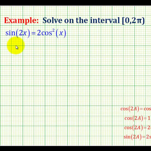 Trig Equation Double Angle Ex2