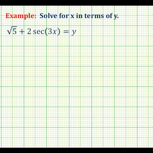 Trig Equation Isolate Var Ex
