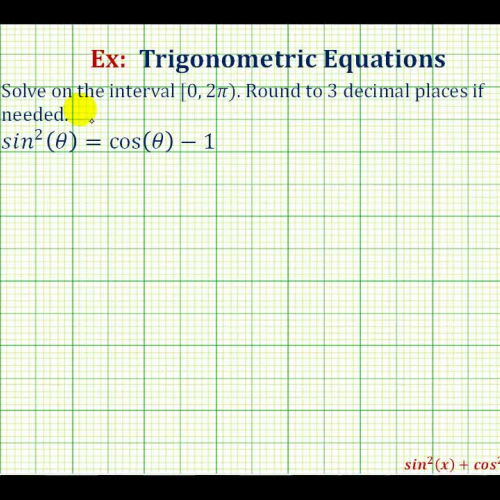 Trig Equation Pyth Sub Exac Radian Factor Ex