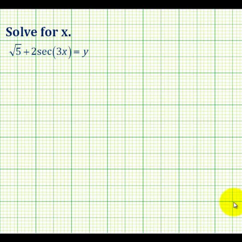 Trig Equation Solve X_ Ex