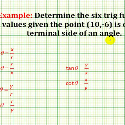 Trig Funct Value Given Point Example