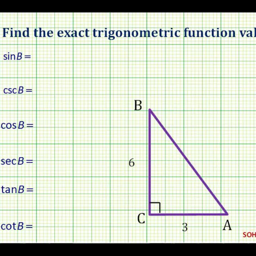 Trig Function Values Right Tri No Hyp Ex