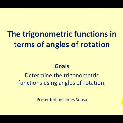 Trig Functions Using Angles