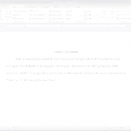 Tech Skills 19--Printing to PDF in MS Office