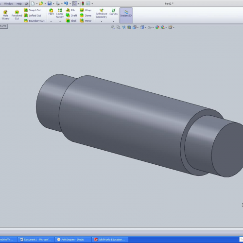 wheel assembly - axle - chamfer