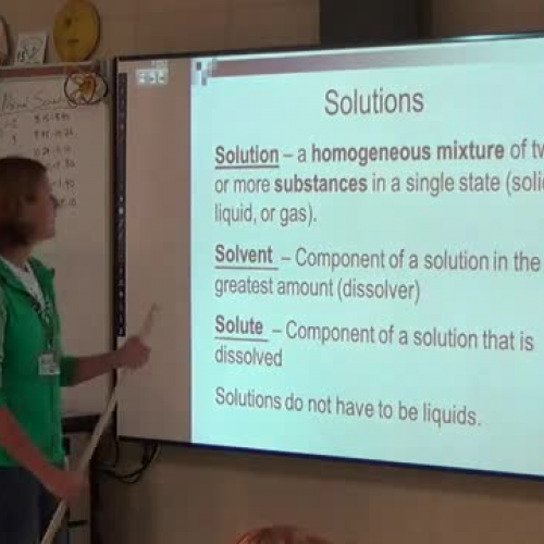 Physical Science Unit 2 Solutions &amp; Disso