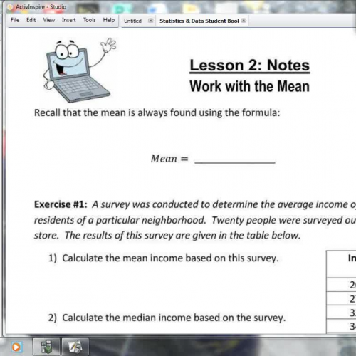 Lesson 2 - Work with the Mean