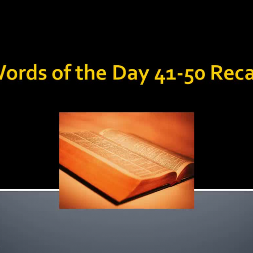 Video 52: Words of the Day 41-50