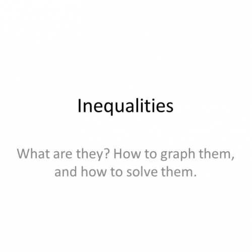 Inequalities