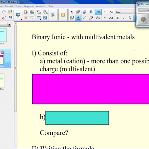 binary ionic with multivalent metals