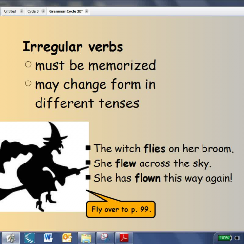 Grammar Cycle 3B video