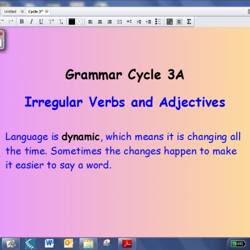 Grammar Cycle 3A video
