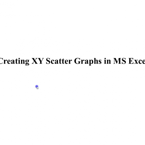 producing xy scatter graphs in MS Excel