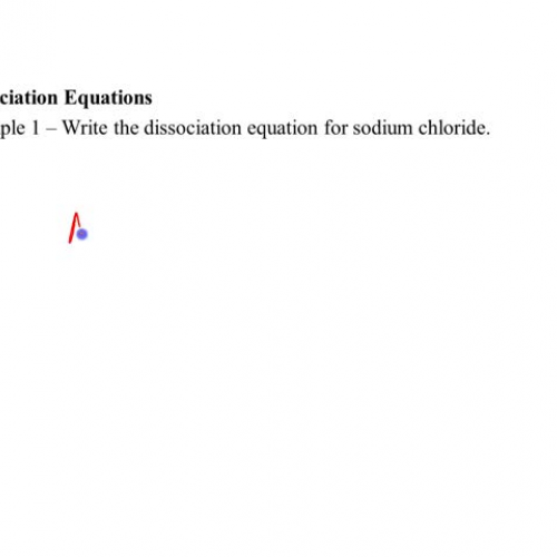 examples - dissociation equations