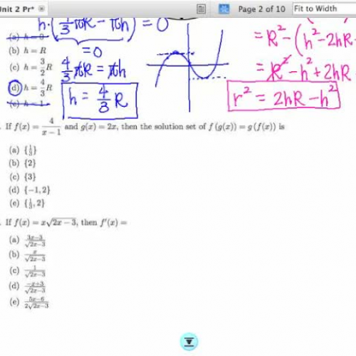 Unit 2 Practice Exam Problem 4