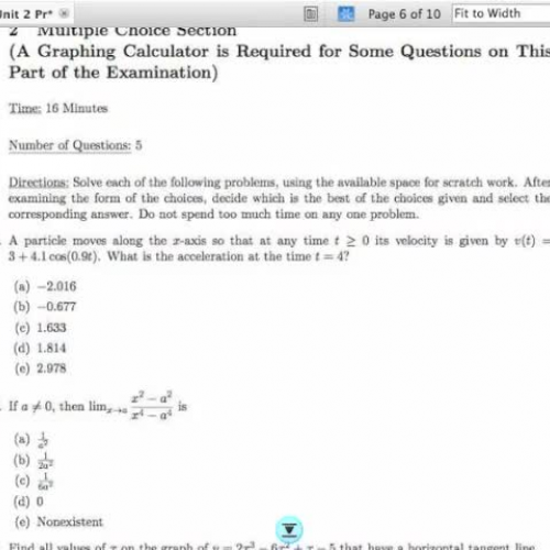 Unit 2 Practice Exam Problem 15
