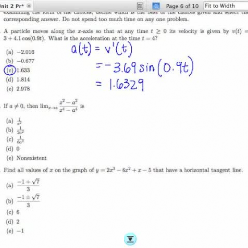 Unit 2 Practice Exam Problem 16