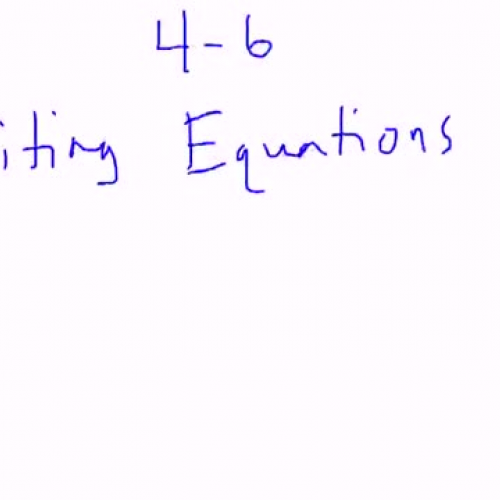 4-6 Writing Equations Part 1