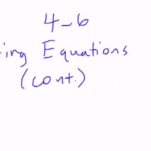 4-6 Writing Equations Part 2