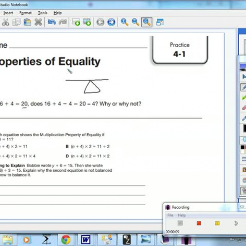 4-1 Properties of Equality