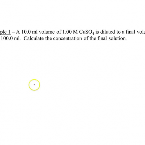 example 1 - dilution calculation