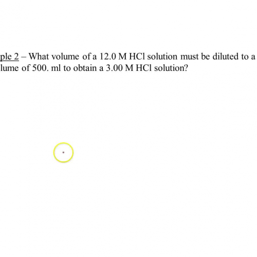 example 1 - dilution calculation