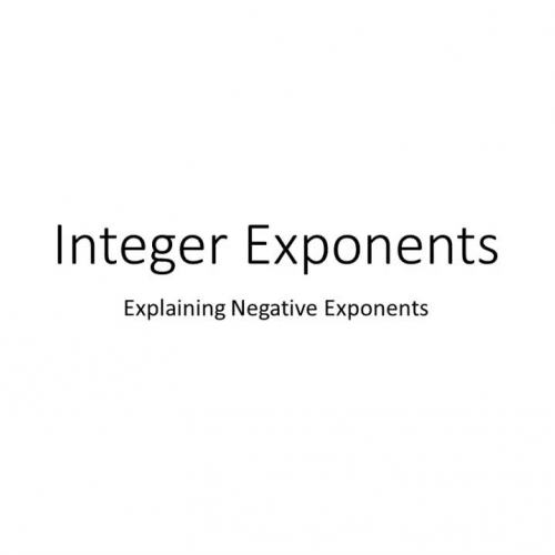 Integer Exponents