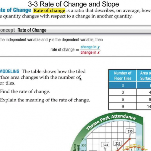 3-3 Rate of Change and Slope