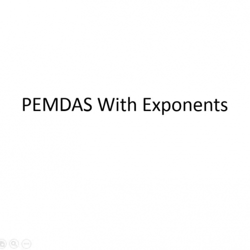 PEMDAS With Exponents