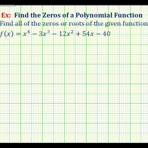 Ex 6_ Find the Zeros of a Degree 4 Polynomial