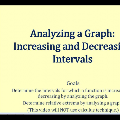 Determine Where a Function is Increasing and 