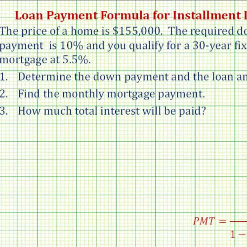 Ex 1_ Find a Monthly Mortgage Payment with a 